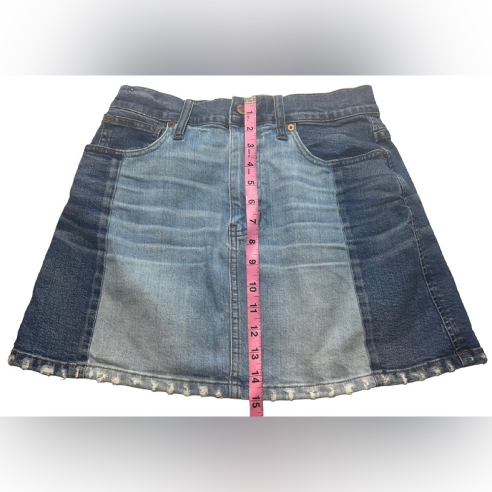 🎉HP🎉 Madewell McCarren 2 Toned Wash Denim Skirt Size 27 EUC - Picture 4 of 9